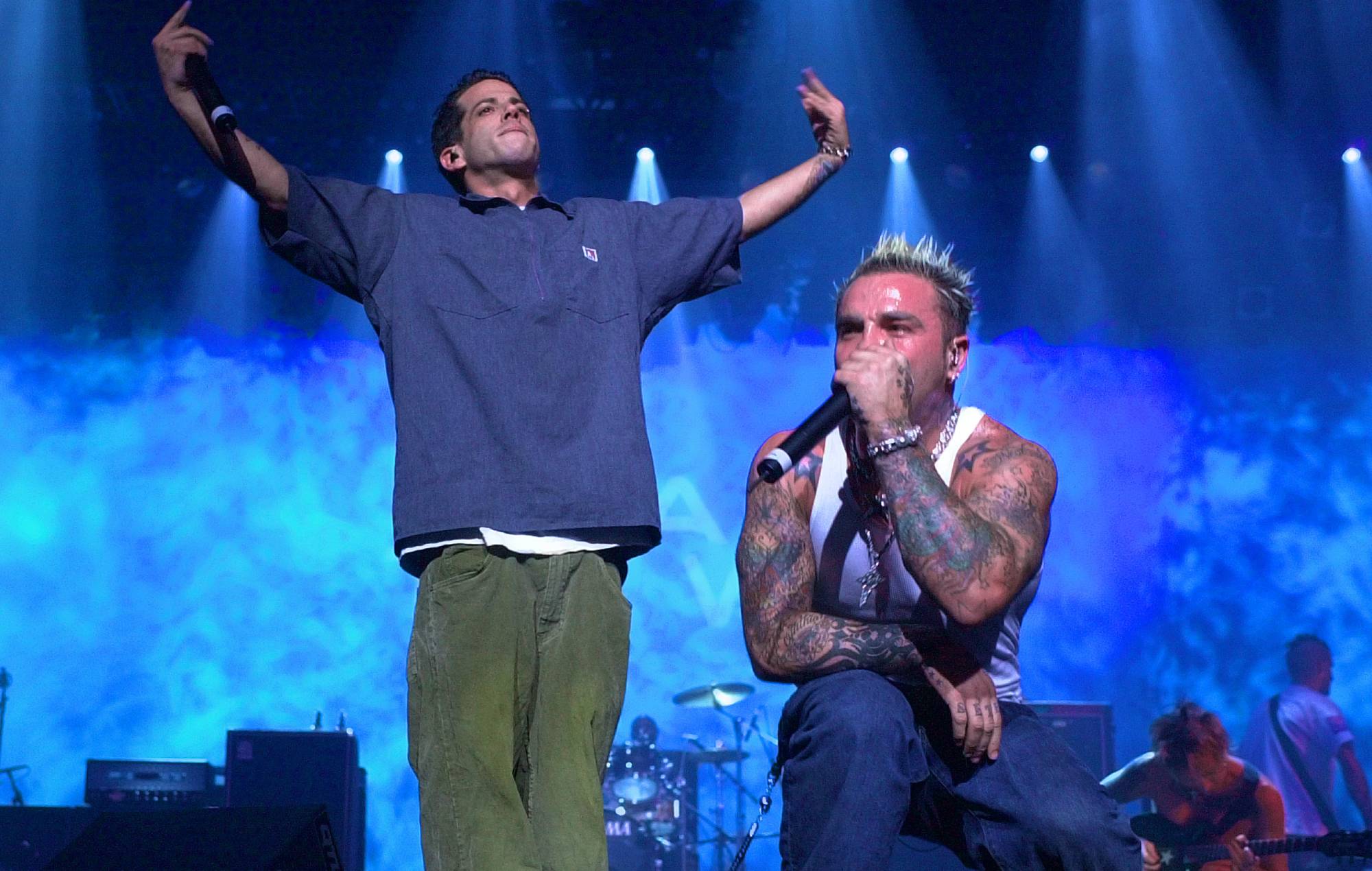 Crazy Town during their perfomance at BREATHE, a benefit concert for breast cancer research and treatment, produced by Step Up Women's Network and Third Eye Blind's Stephan Jenkins (Photo by M. Caulfield/WireImage)