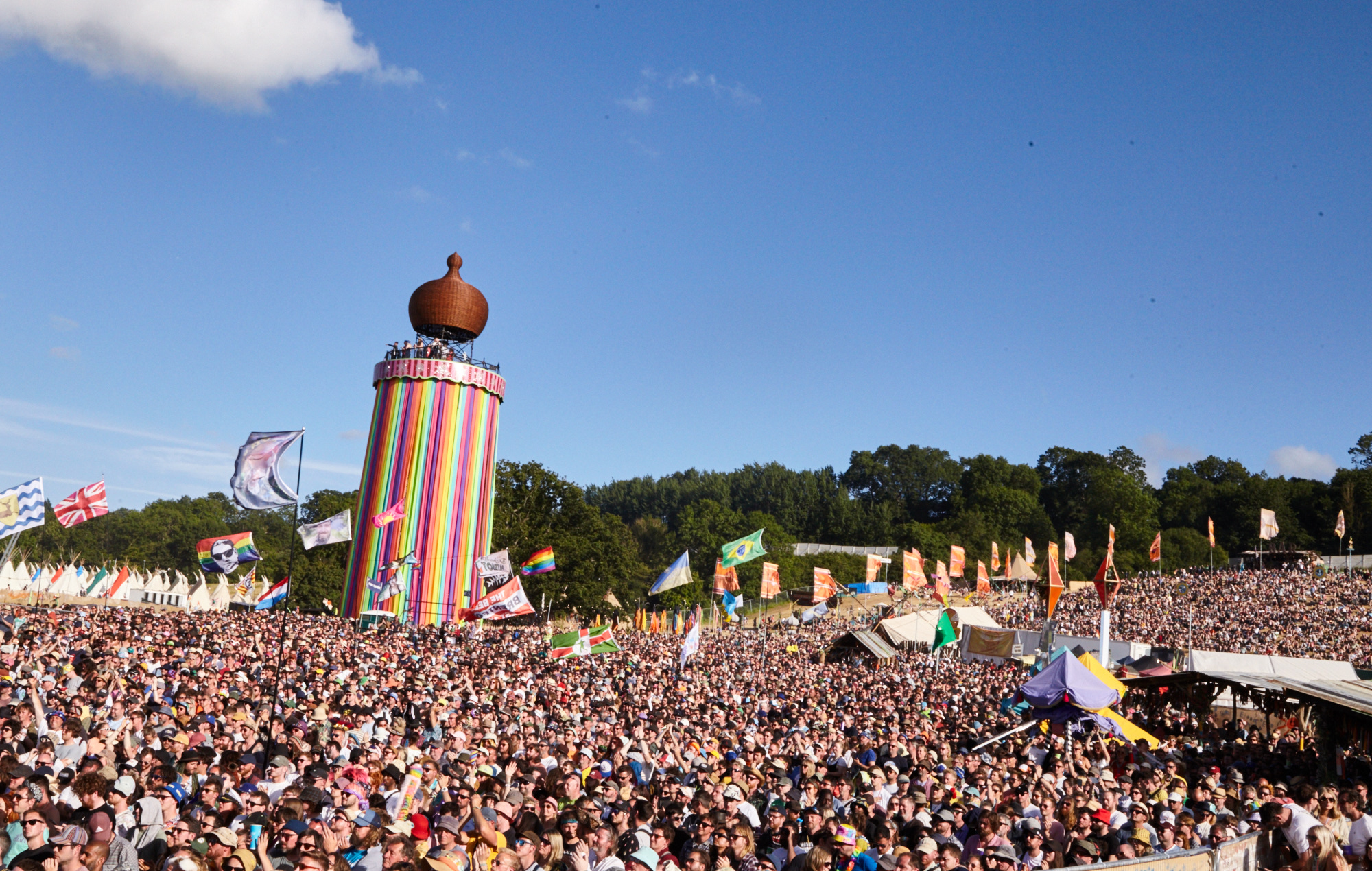 The crowd for Jack White's secret Glastonbury 2022 set