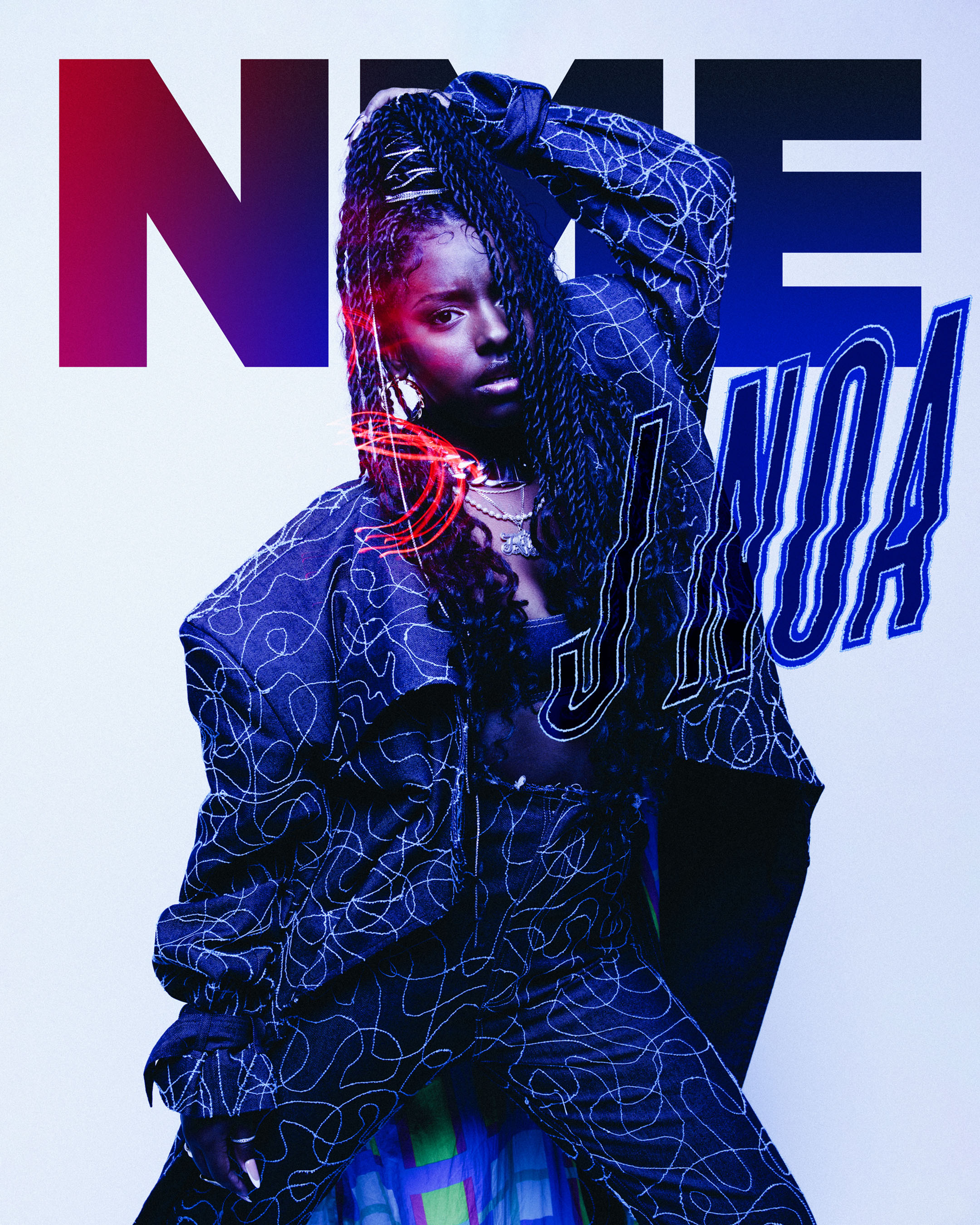 J Noa on The Cover of NME (2024), photo by Fiona Garden