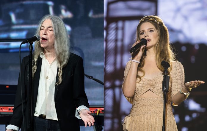 a composite image of Patti Smith and Lana Del Rey