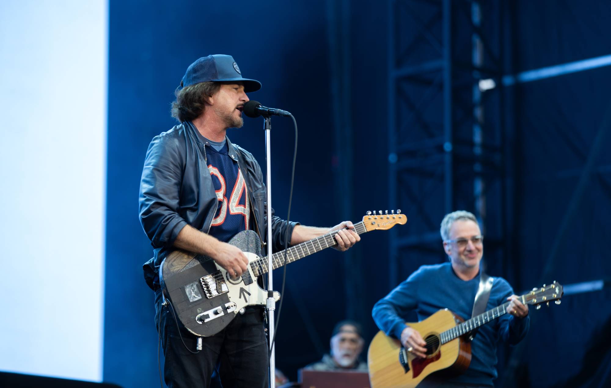 Eddie Vedder and Stone Gossard of Pearl Jam perform at Marlay Park on June 22, 2024 in Dublin, Ireland. (Photo by Kieran Frost/Redferns)